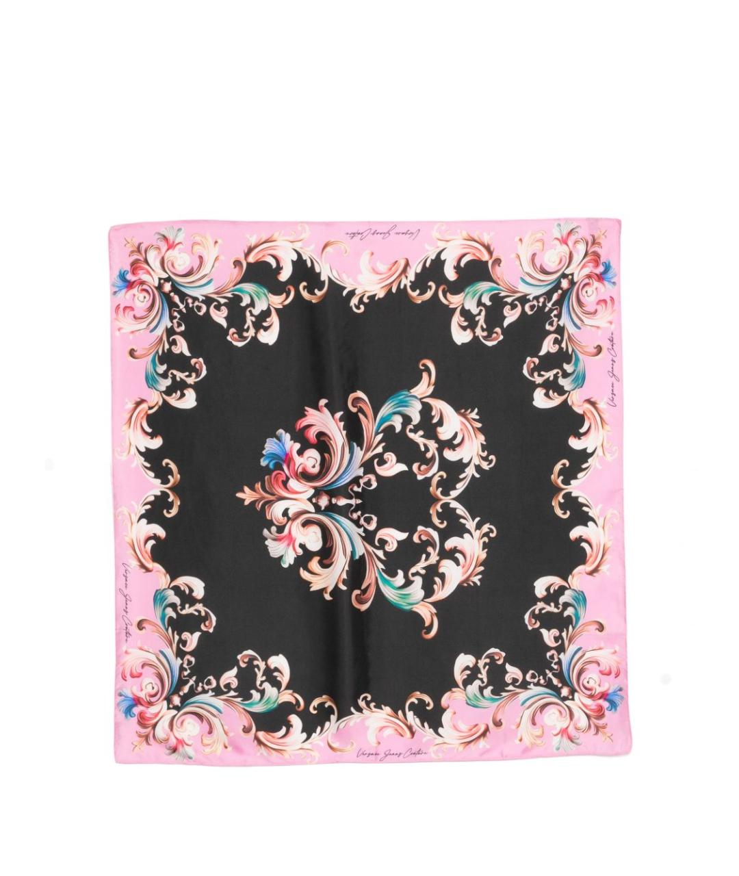 VERSACE JEANS COUTURE Черный шелковый шарф, фото 1