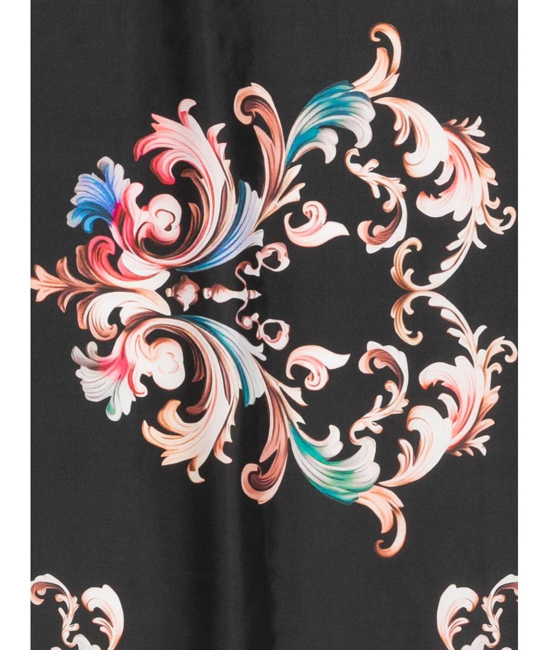 VERSACE JEANS COUTURE Черный шелковый шарф, фото 2