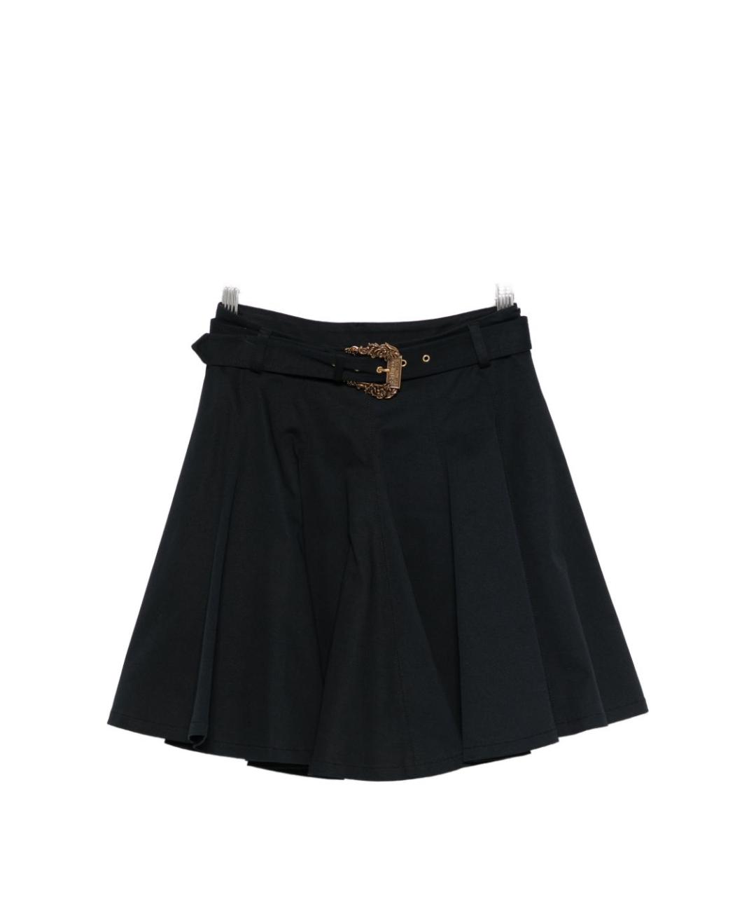 VERSACE JEANS COUTURE Черная хлопковая юбка мини, фото 1