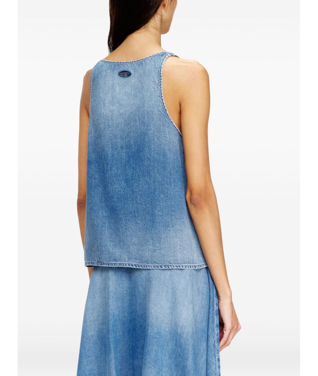 DIESEL Синяя хлопковая майка, фото 2