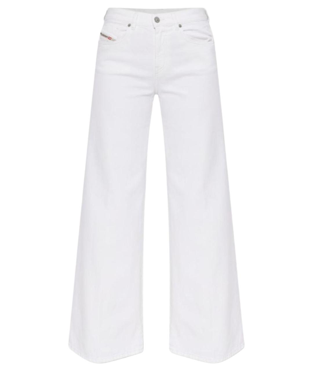 DIESEL Белые хлопковые прямые джинсы, фото 1