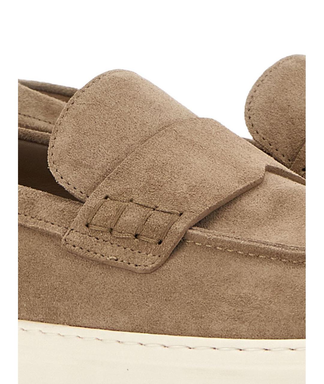 HOGAN Бежевые замшевые лоферы, фото 2