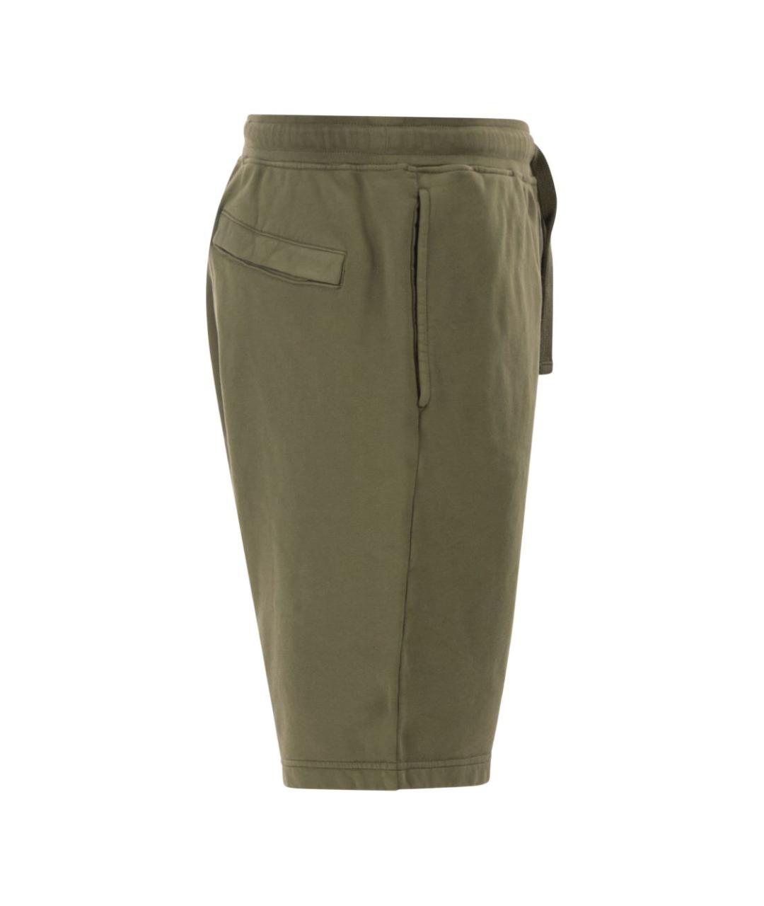 STONE ISLAND Зеленые хлопковые шорты, фото 2