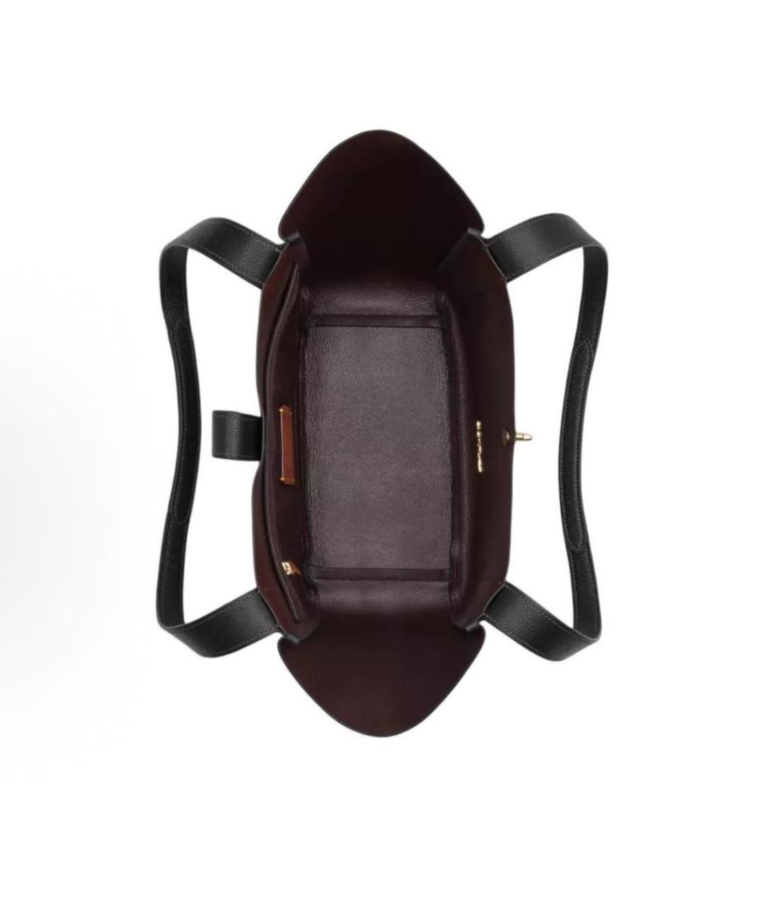 COACH Черная кожаная сумка тоут, фото 3