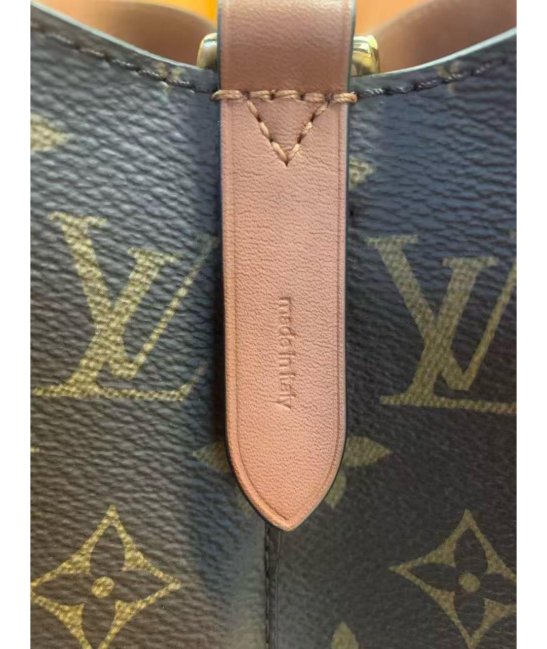 LOUIS VUITTON Коричневая кожаная сумка через плечо, фото 3