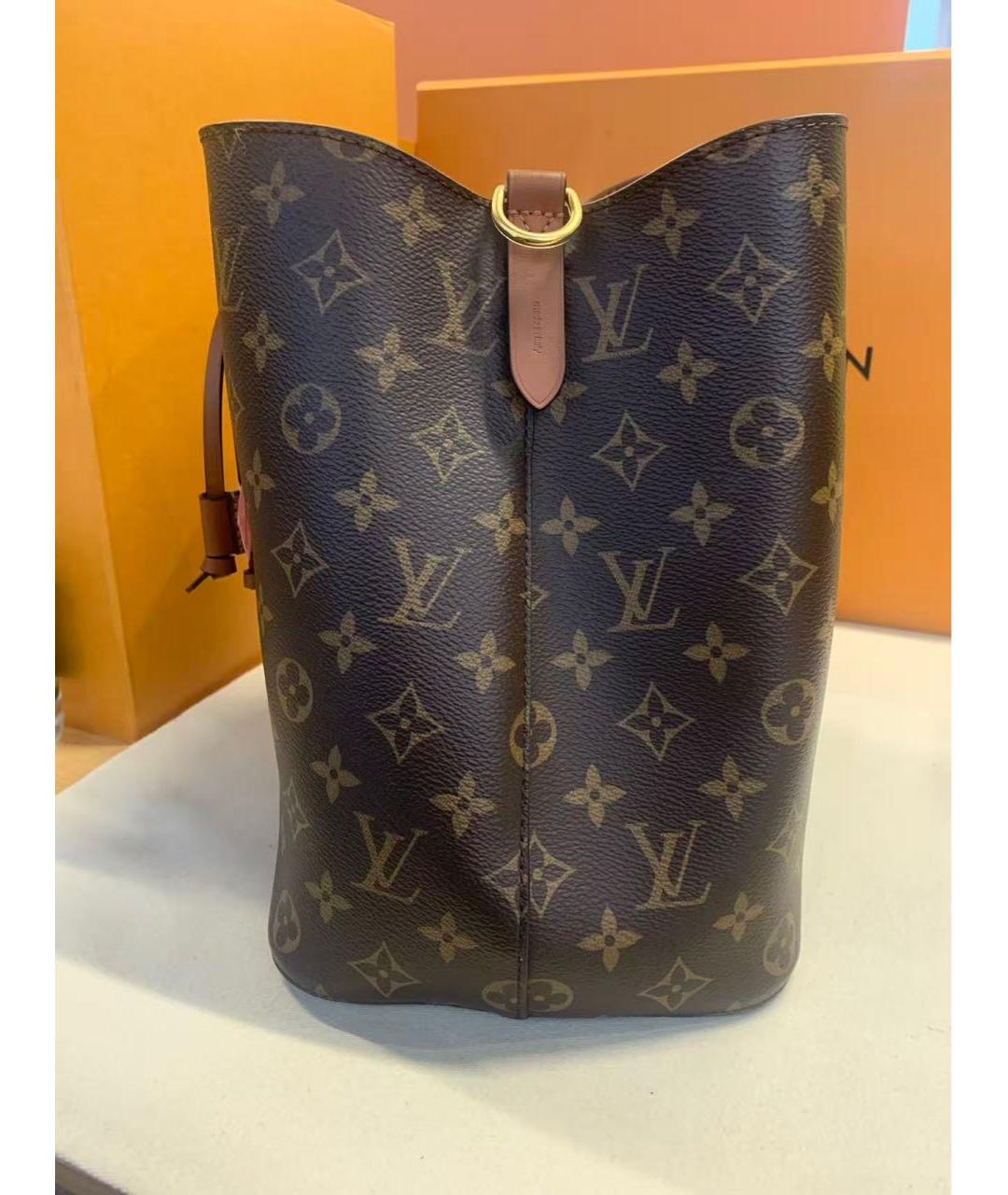 LOUIS VUITTON Коричневая кожаная сумка через плечо, фото 4