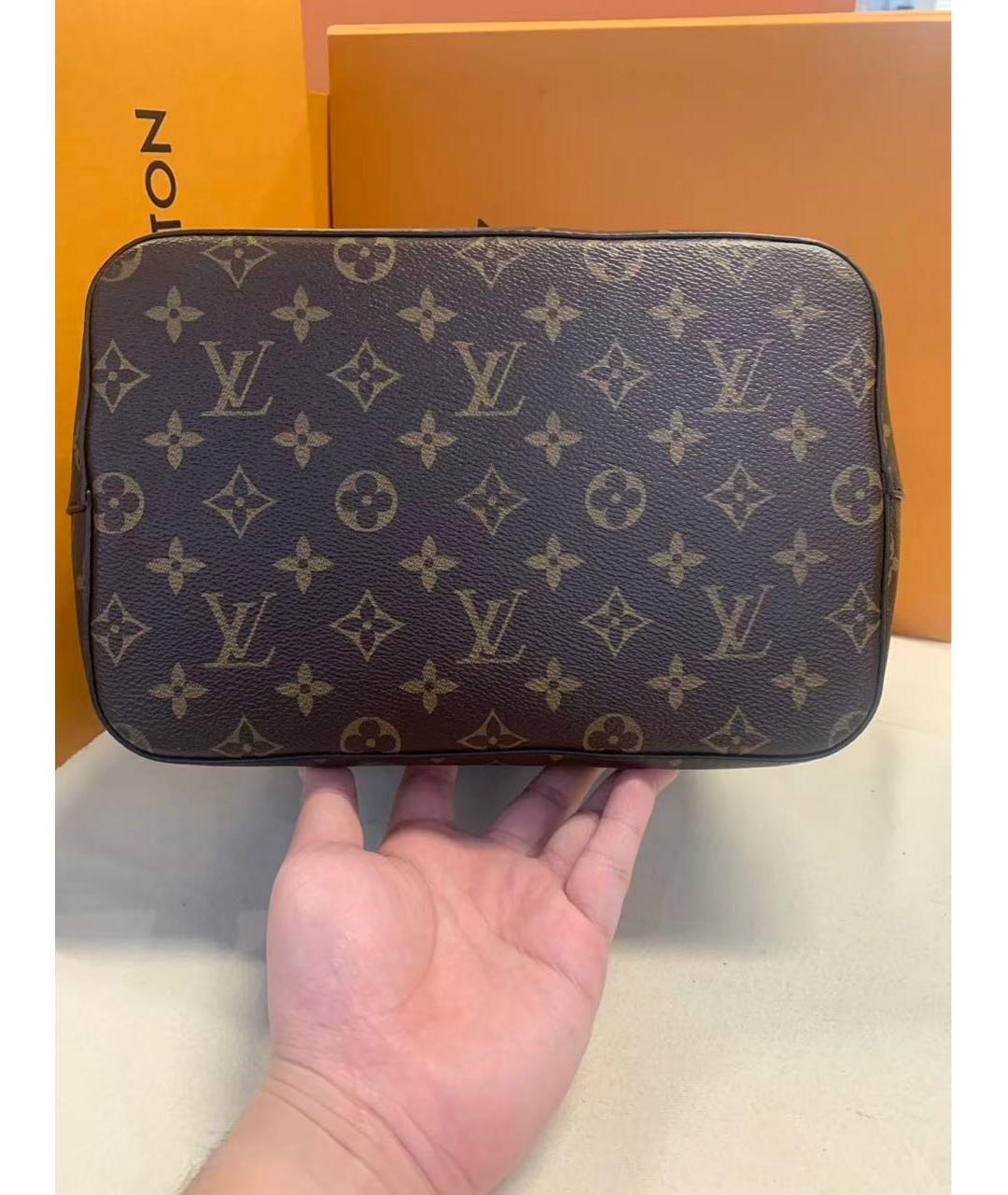 LOUIS VUITTON Коричневая кожаная сумка через плечо, фото 7