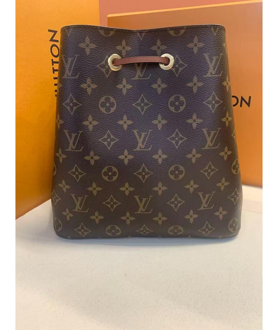LOUIS VUITTON Коричневая кожаная сумка через плечо, фото 2