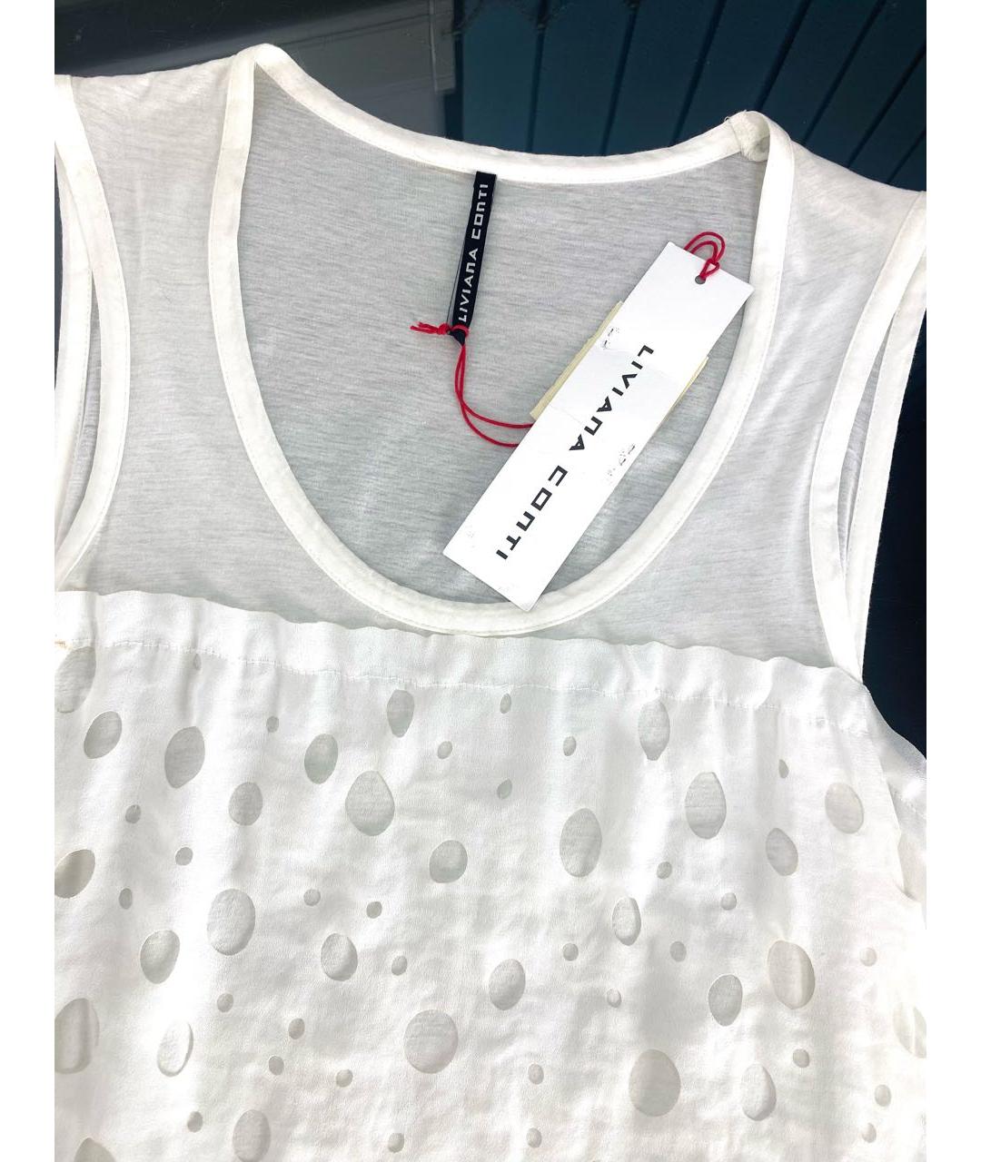 LIVIANA CONTI Белое хлопковое повседневное платье, фото 3