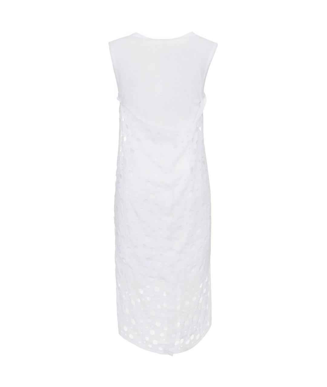 LIVIANA CONTI Белое хлопковое повседневное платье, фото 2