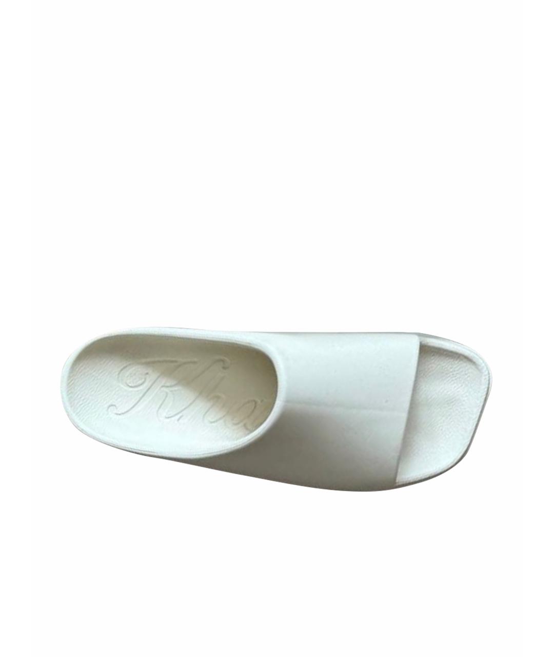 KHAITE Бежевые резиновые шлепанцы, фото 1