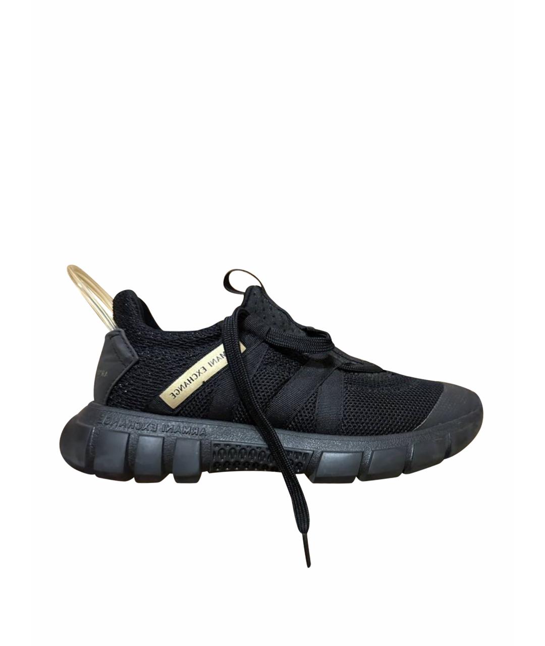 ARMANI EXCHANGE Черные текстильные кроссовки, фото 1