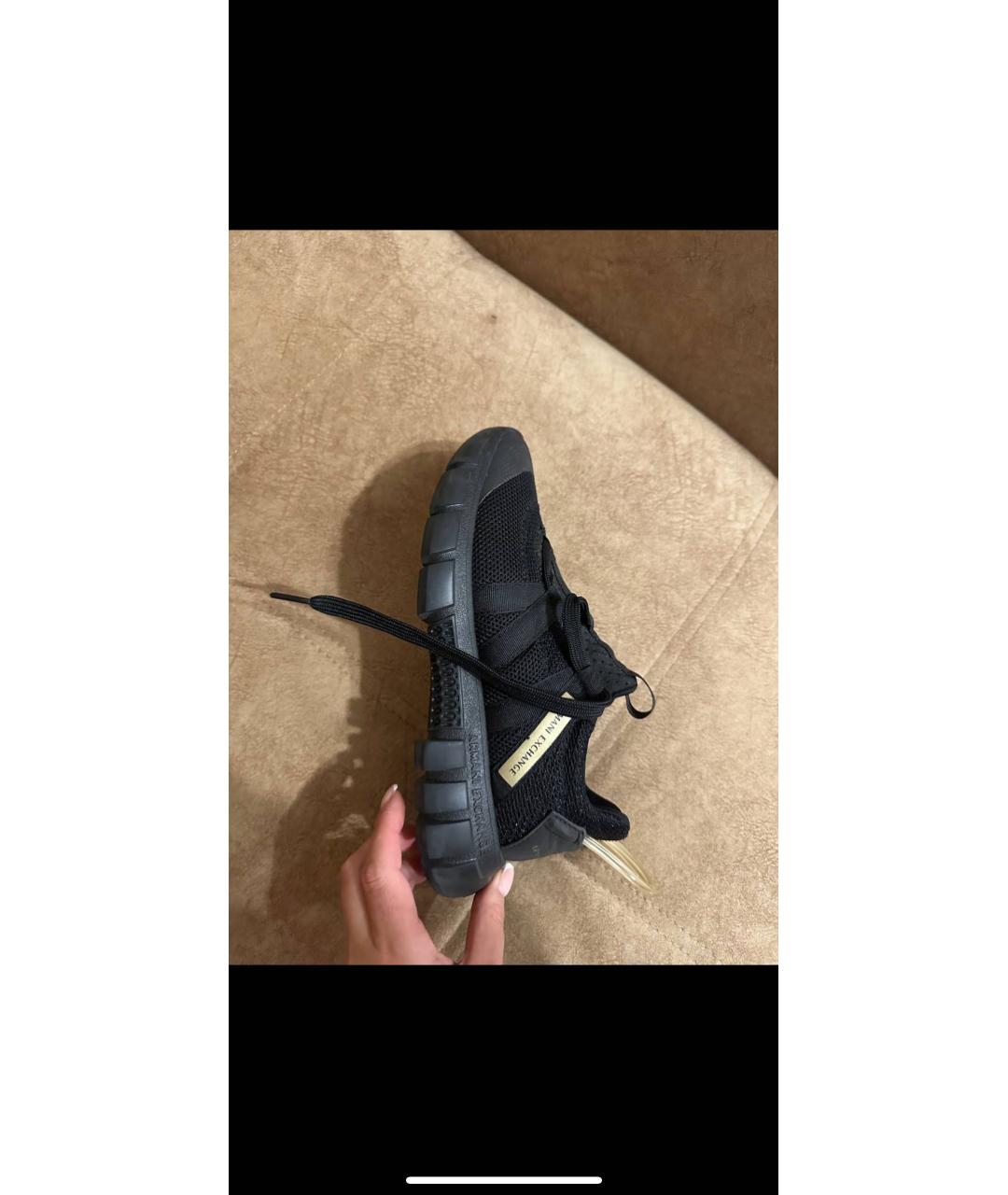 ARMANI EXCHANGE Черные текстильные кроссовки, фото 3