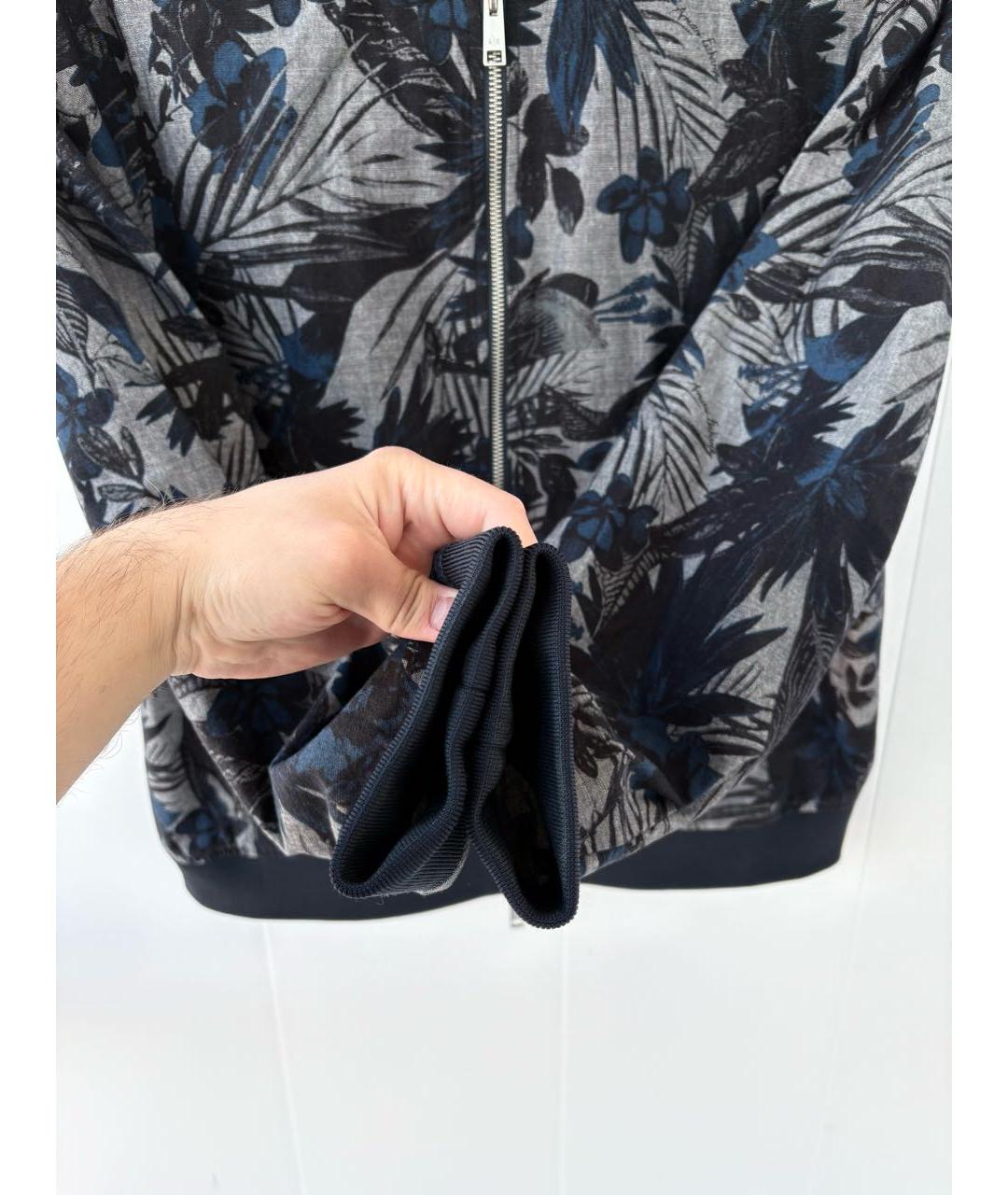 ARMANI EXCHANGE Темно-синяя хлопко-эластановая куртка, фото 8