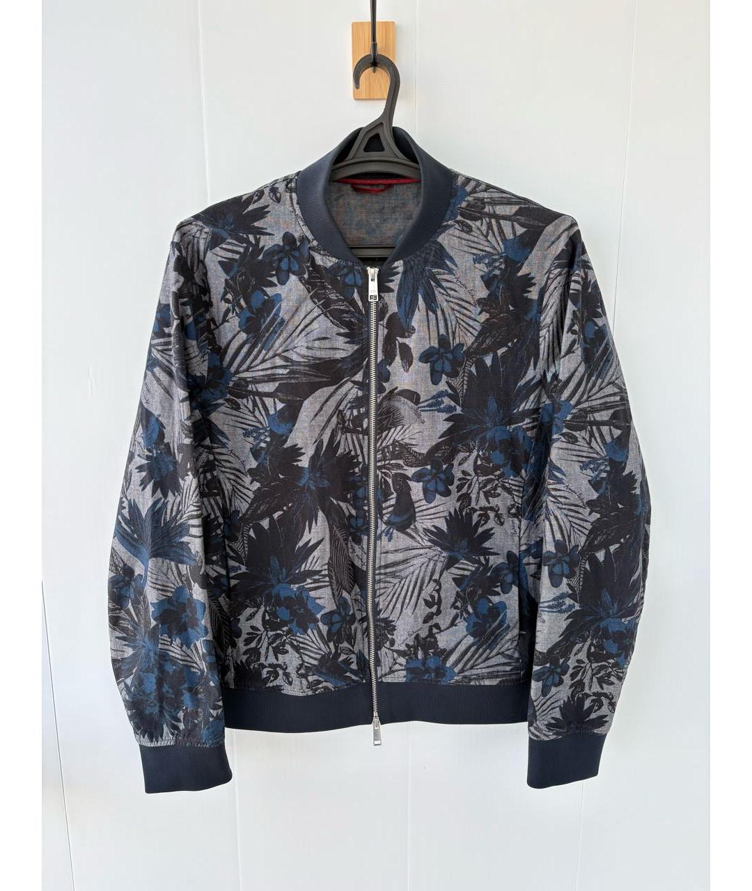 ARMANI EXCHANGE Темно-синяя хлопко-эластановая куртка, фото 9