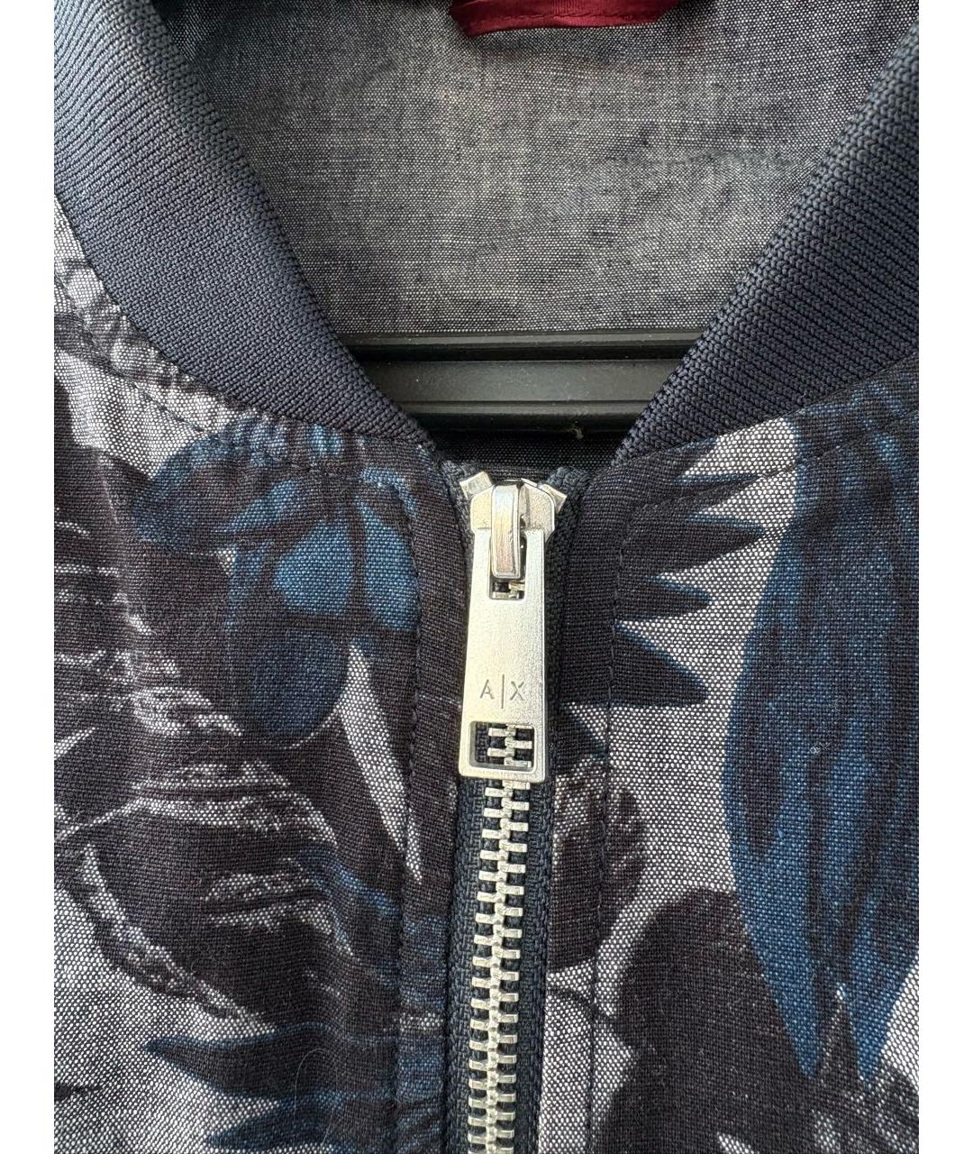 ARMANI EXCHANGE Темно-синяя хлопко-эластановая куртка, фото 7