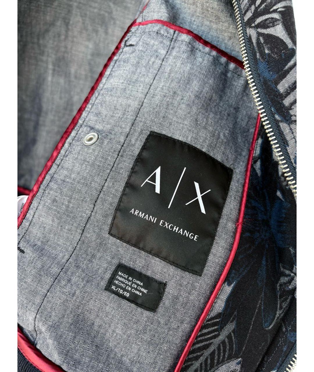 ARMANI EXCHANGE Темно-синяя хлопко-эластановая куртка, фото 5