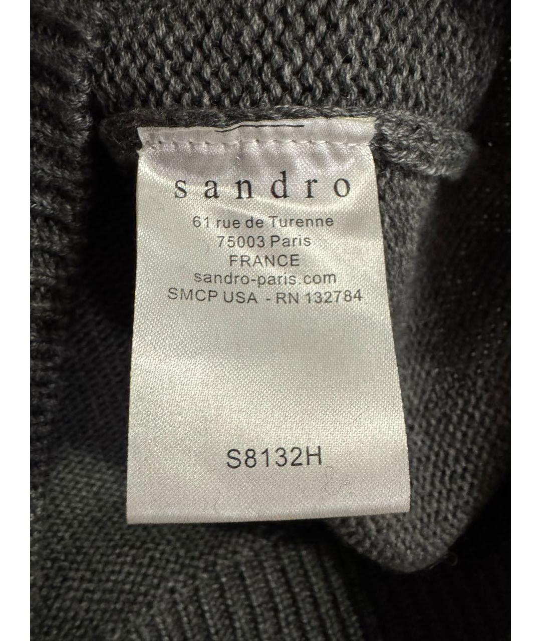 SANDRO Серый полиэстеровый джемпер / свитер, фото 4