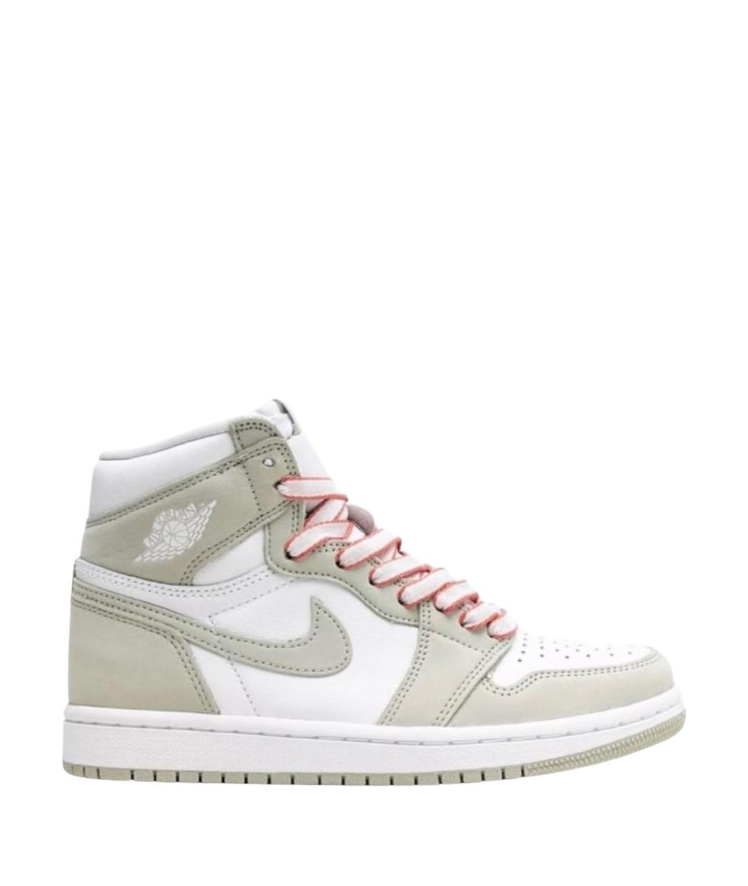 JORDAN Бежевые кожаные кроссовки, фото 1