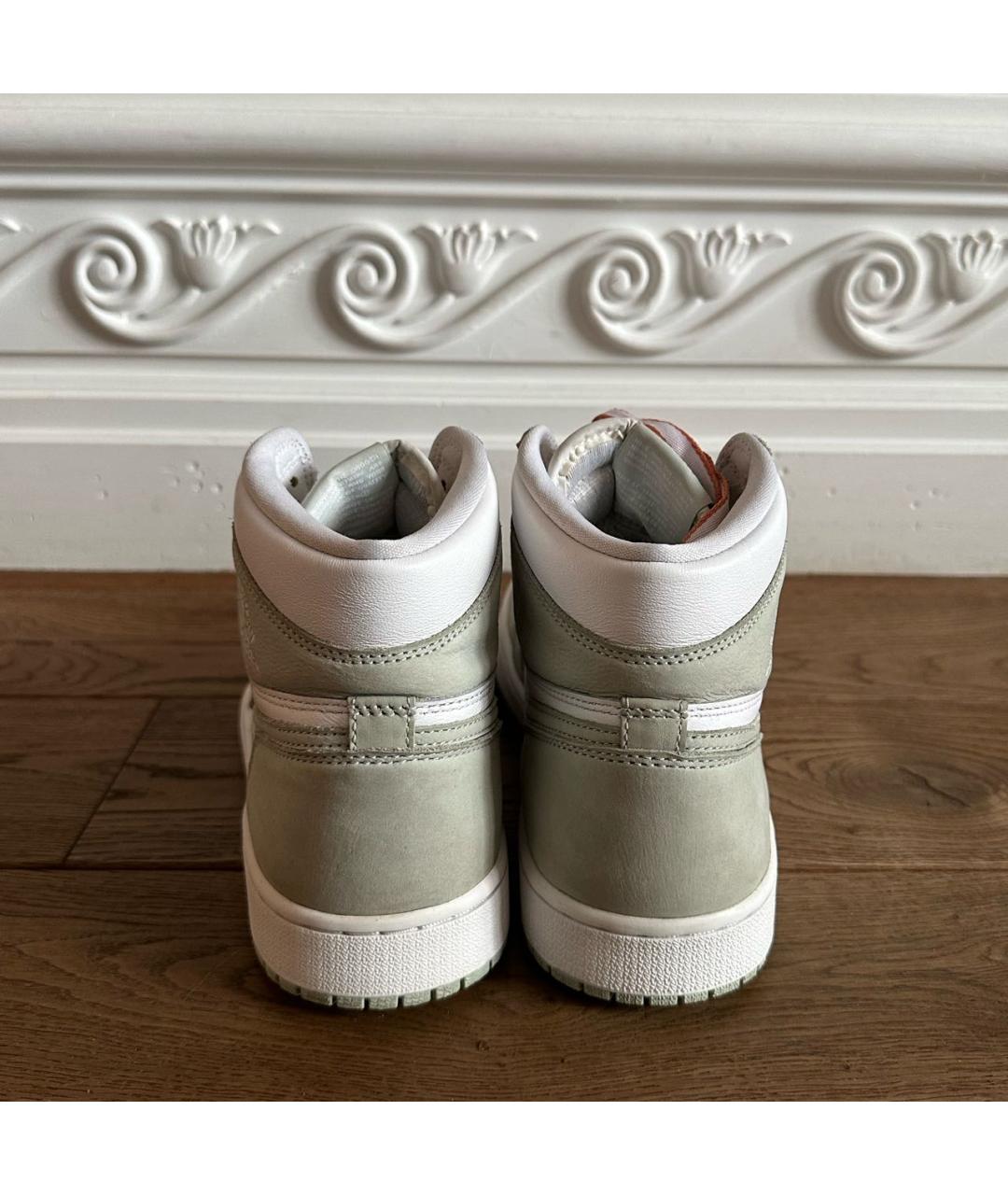 JORDAN Бежевые кожаные кроссовки, фото 5