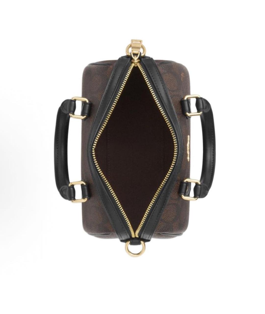 COACH Коричневая сумка с короткими ручками, фото 4