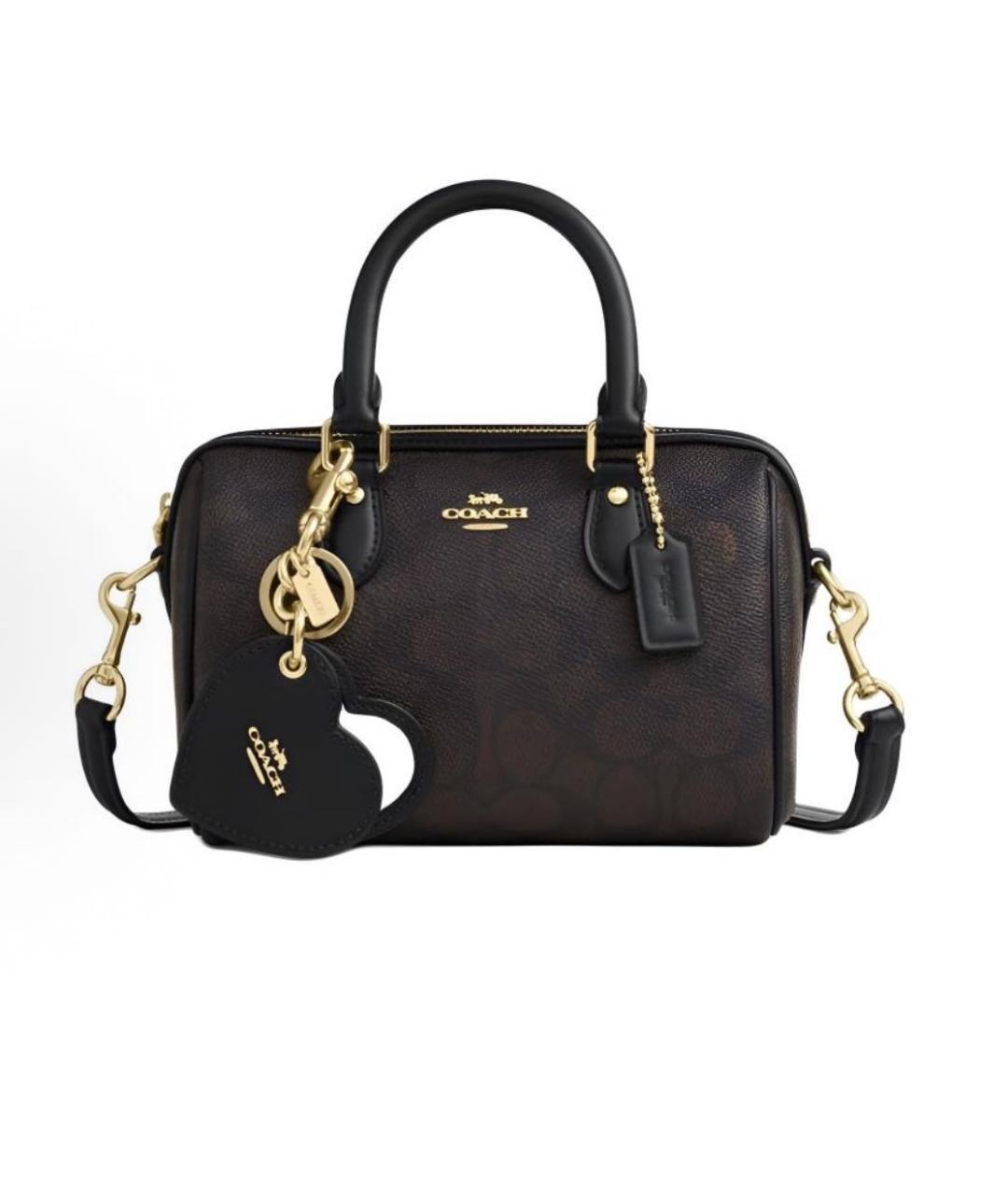 COACH Коричневая сумка с короткими ручками, фото 1