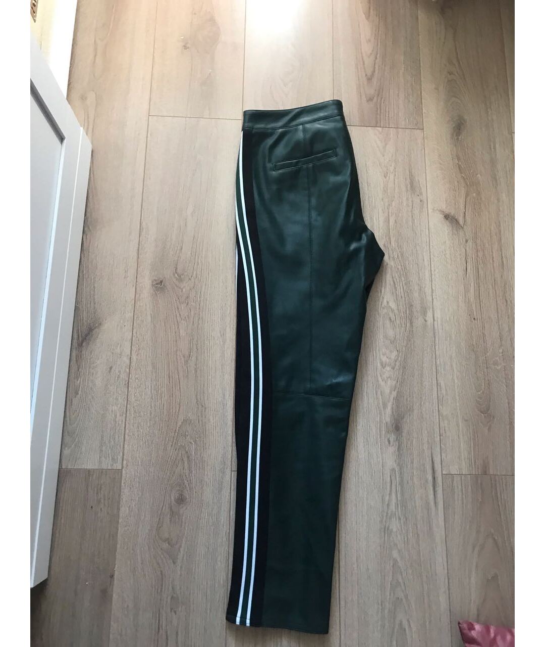 SPORTMAX Зеленые полиэстеровые прямые брюки, фото 3