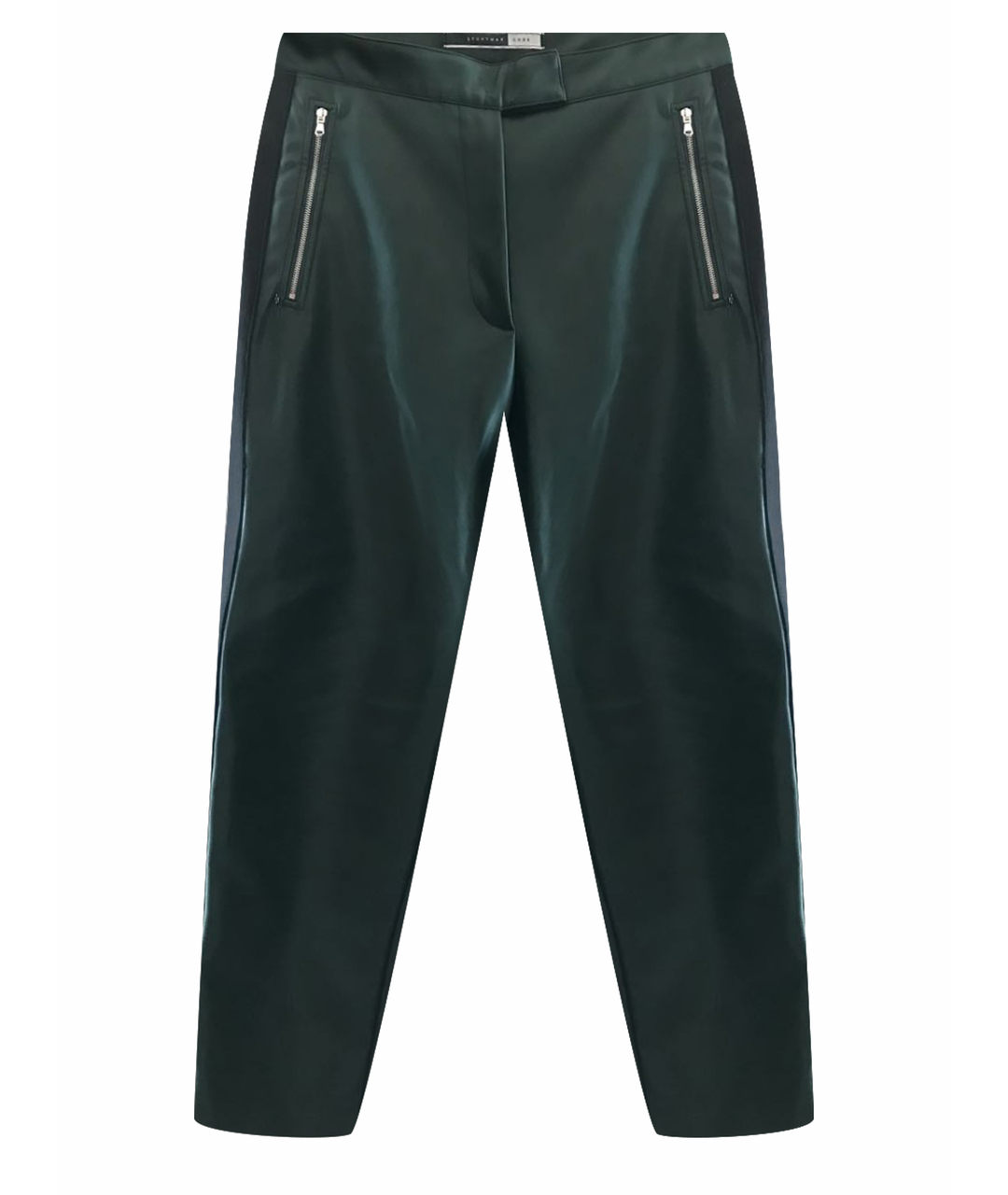 SPORTMAX Зеленые полиэстеровые прямые брюки, фото 1