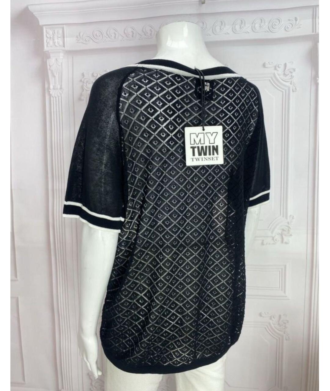 TWIN-SET Мульти хлопковая футболка, фото 7