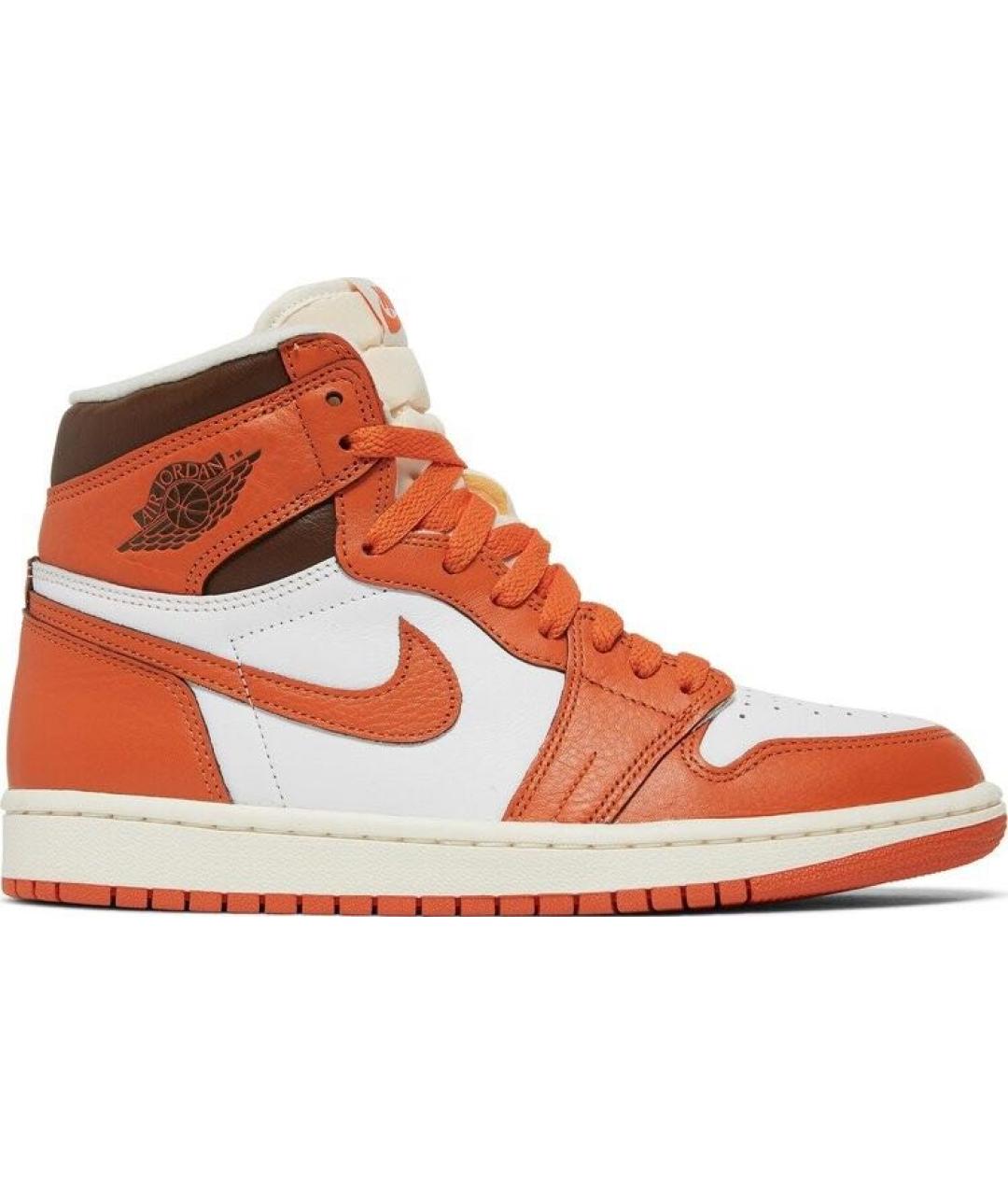JORDAN Оранжевое кожаные кроссовки, фото 6