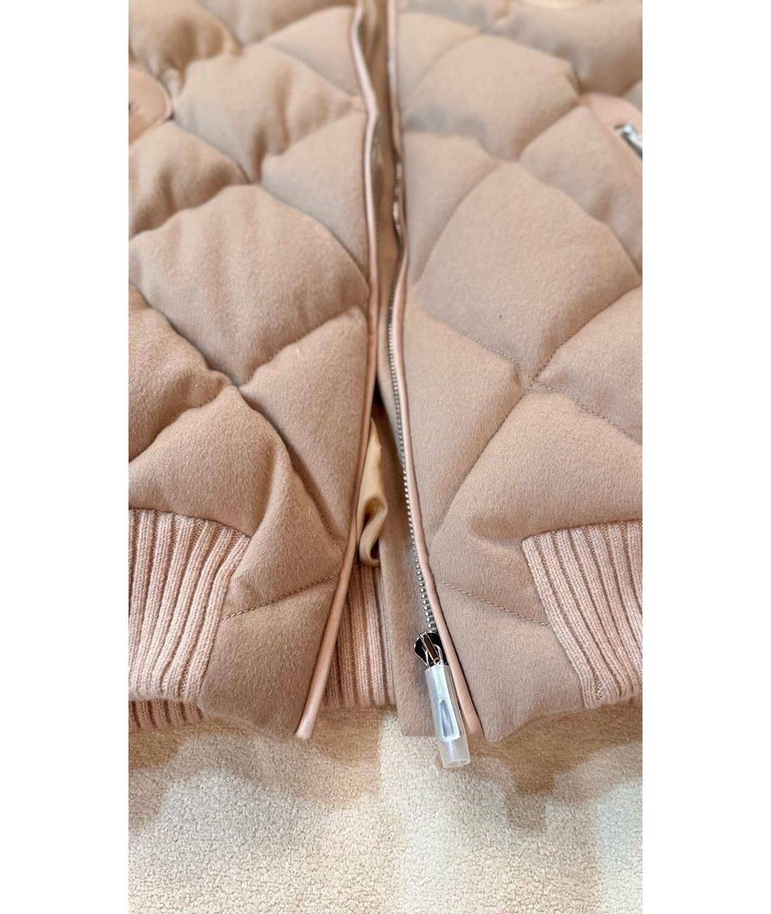 HERMES Бежевый кашемировый пуховик, фото 6