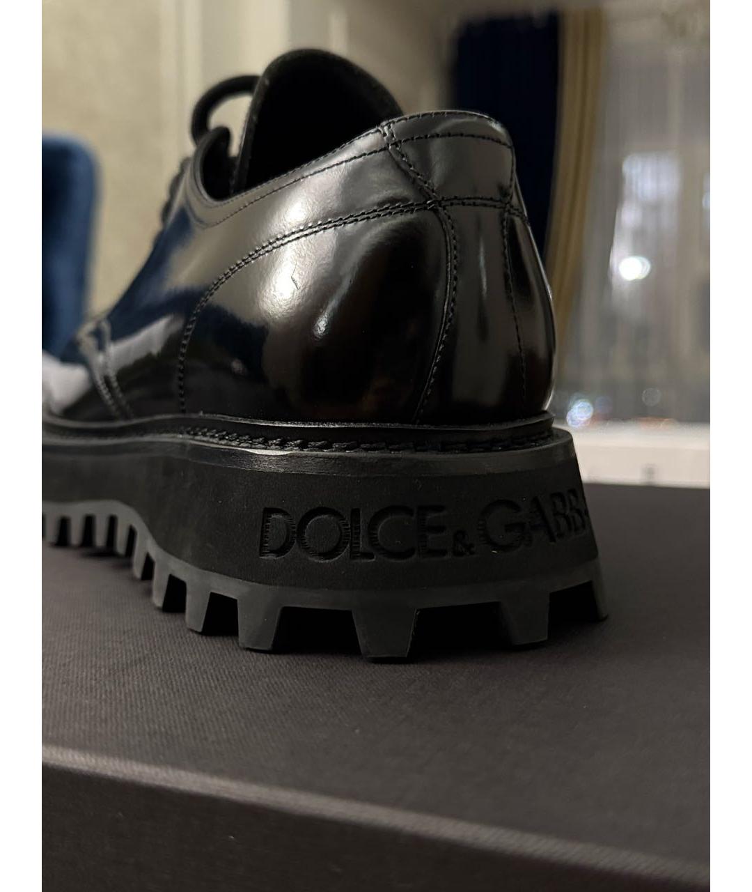 DOLCE&GABBANA Черные туфли из лакированной кожи, фото 3