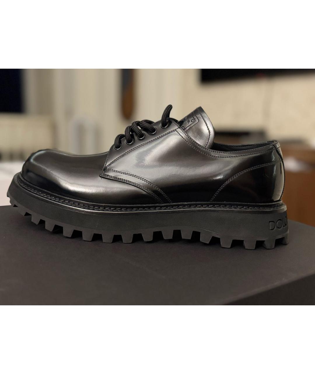 DOLCE&GABBANA Черные туфли из лакированной кожи, фото 4