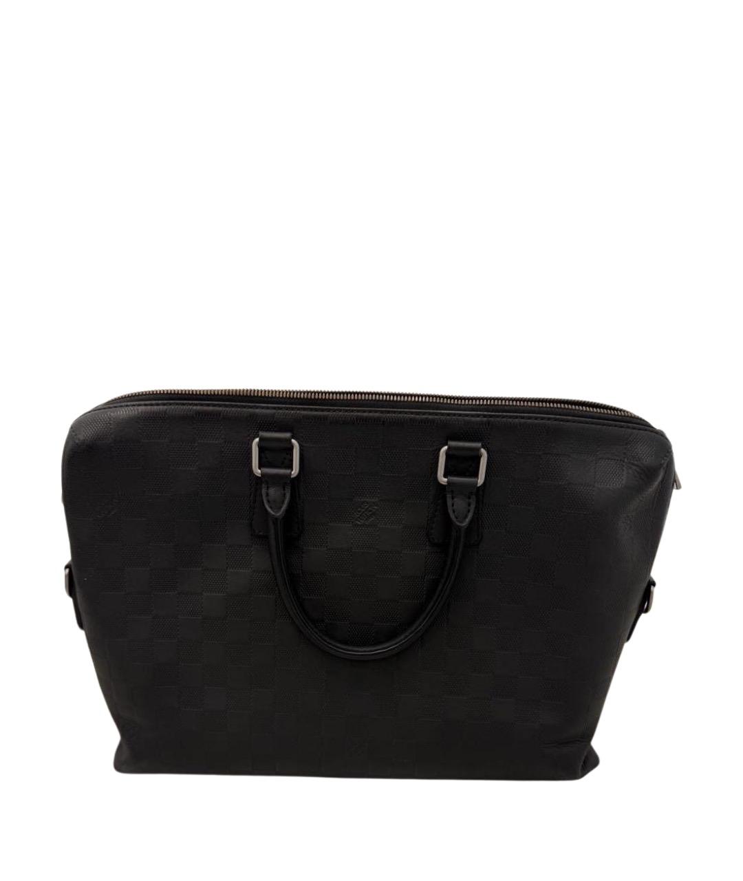 LOUIS VUITTON Черный кожаный портфель, фото 1