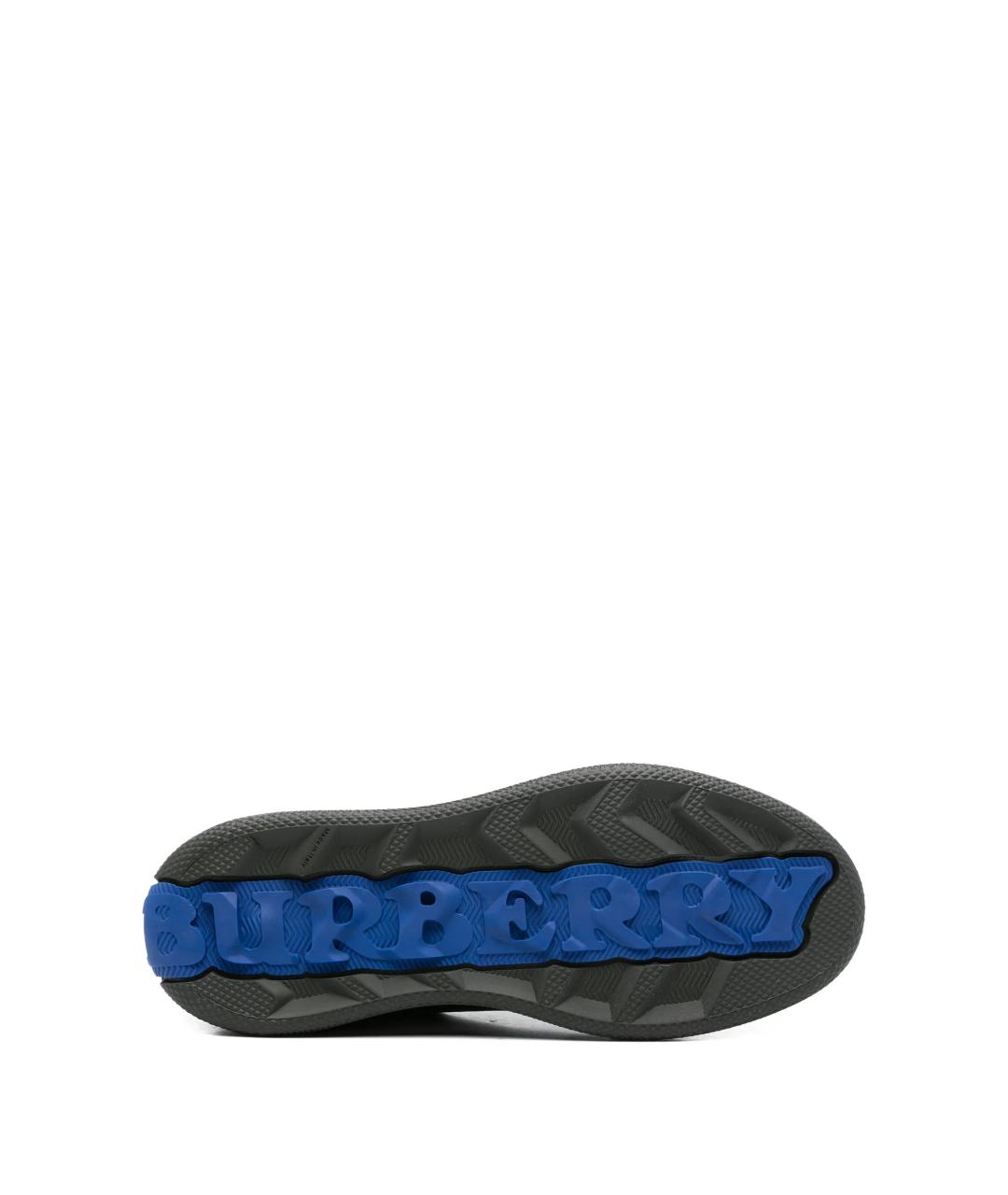 BURBERRY Зеленые кожаные низкие кроссовки / кеды, фото 5