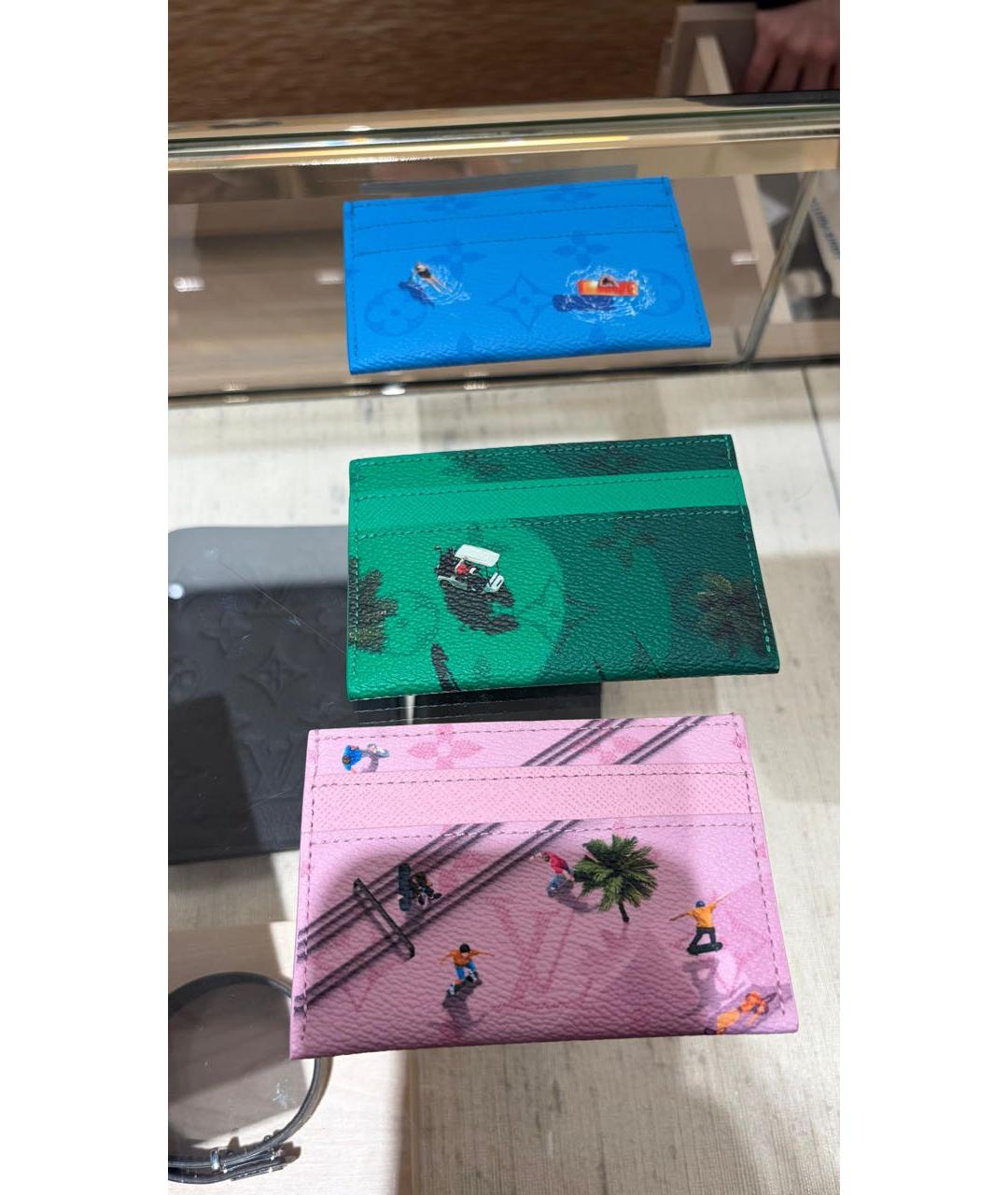 LOUIS VUITTON Зеленый кардхолдер, фото 4