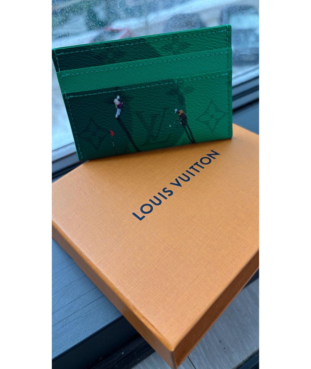 LOUIS VUITTON Зеленый кардхолдер, фото 5