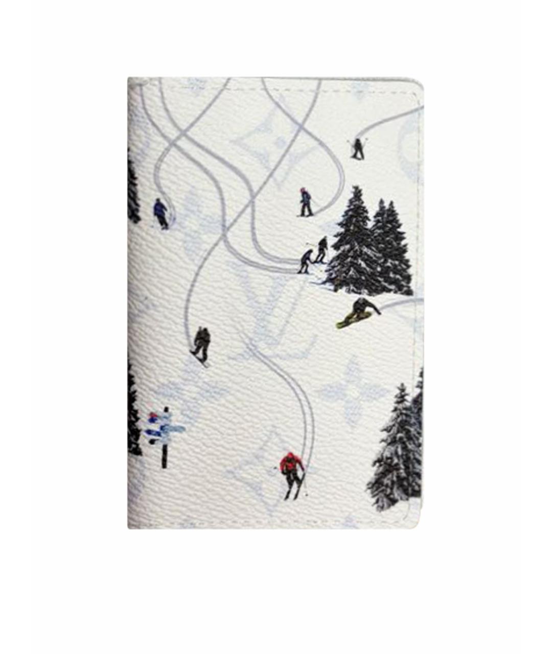 LOUIS VUITTON Белый кожаный кардхолдер, фото 1