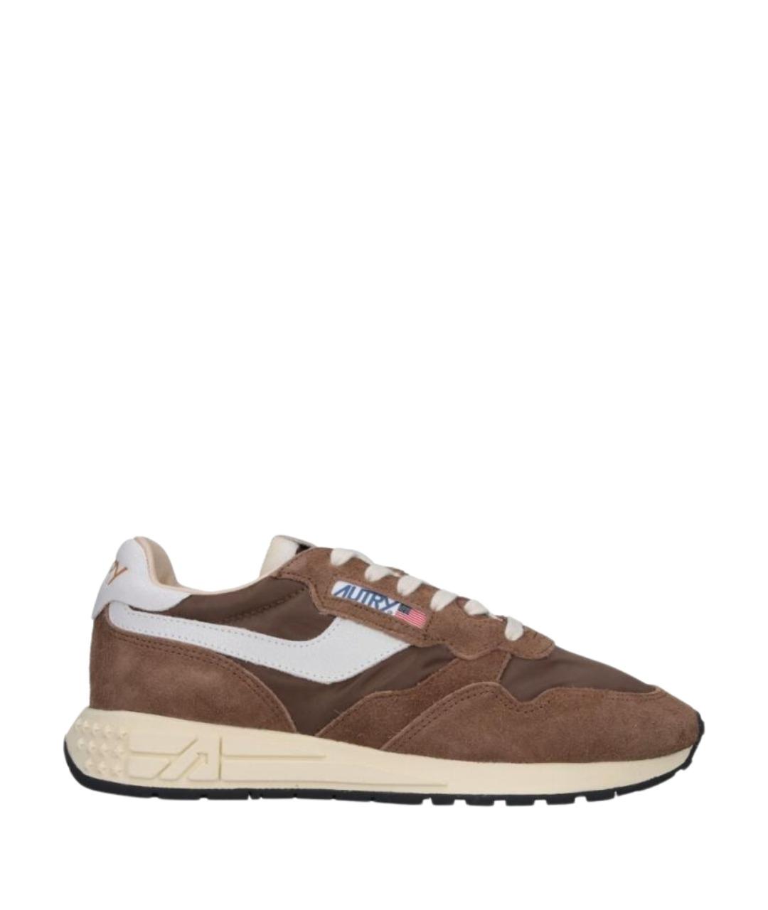 AUTRY Коричневые замшевые низкие кроссовки / кеды, фото 1