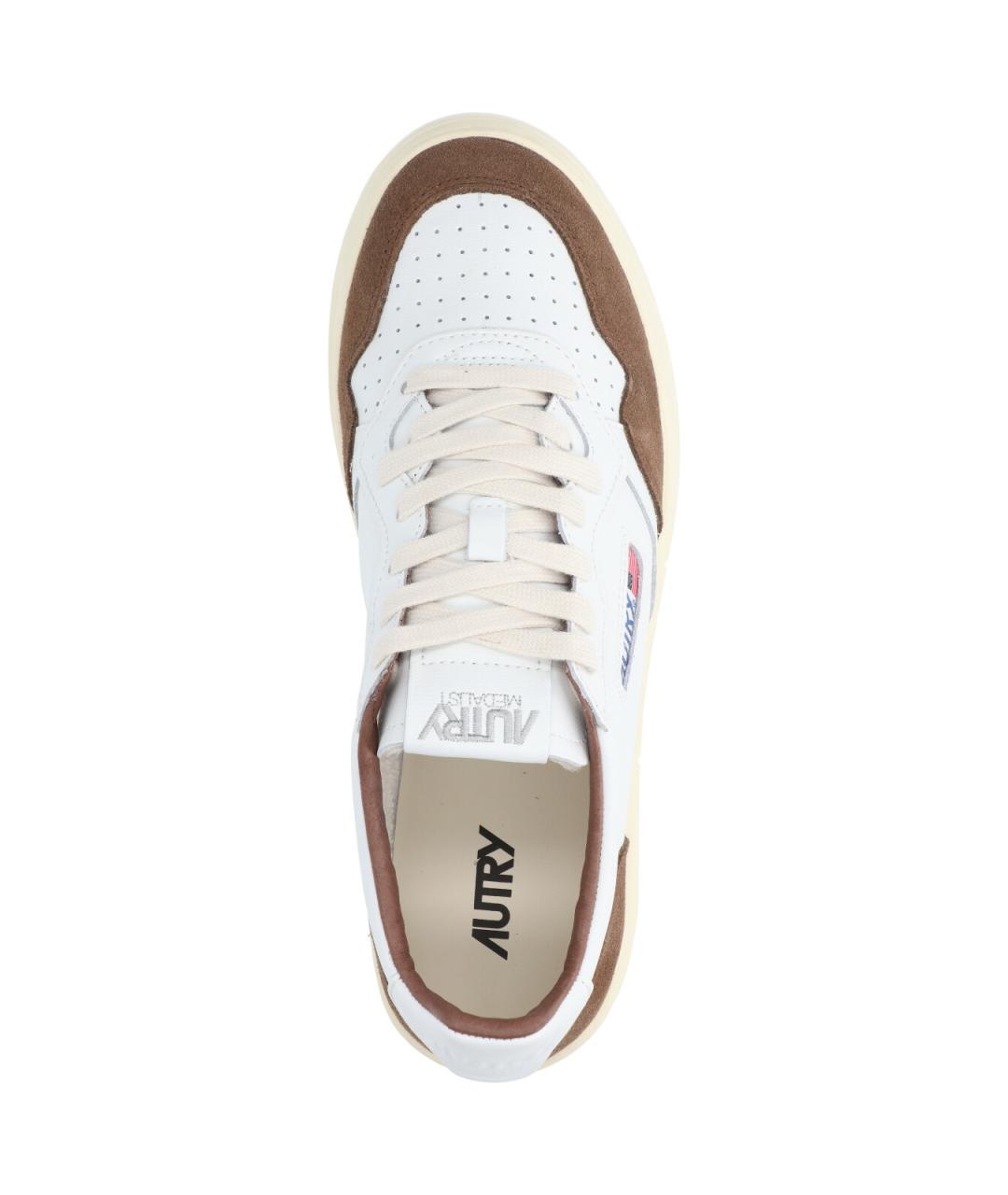 AUTRY Коричневые кожаные низкие кроссовки / кеды, фото 5