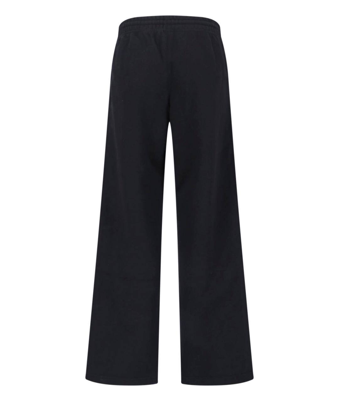 BURBERRY Черные хлопковые прямые брюки, фото 2