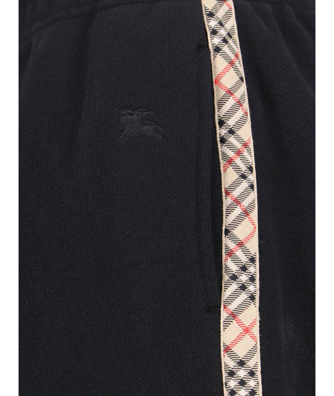 BURBERRY Черные хлопковые прямые брюки, фото 5