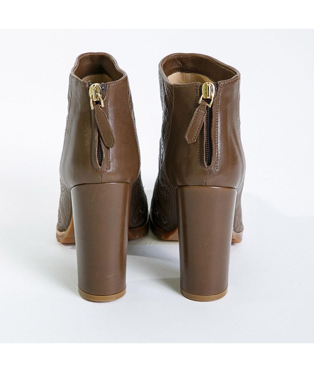 ETRO Коричневые кожаные ботильоны, фото 4
