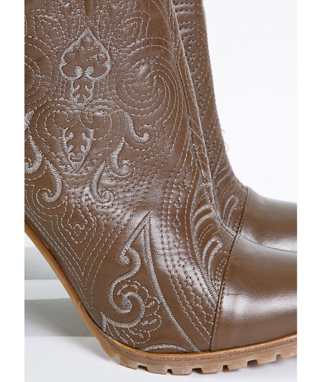 ETRO Коричневые кожаные ботильоны, фото 3