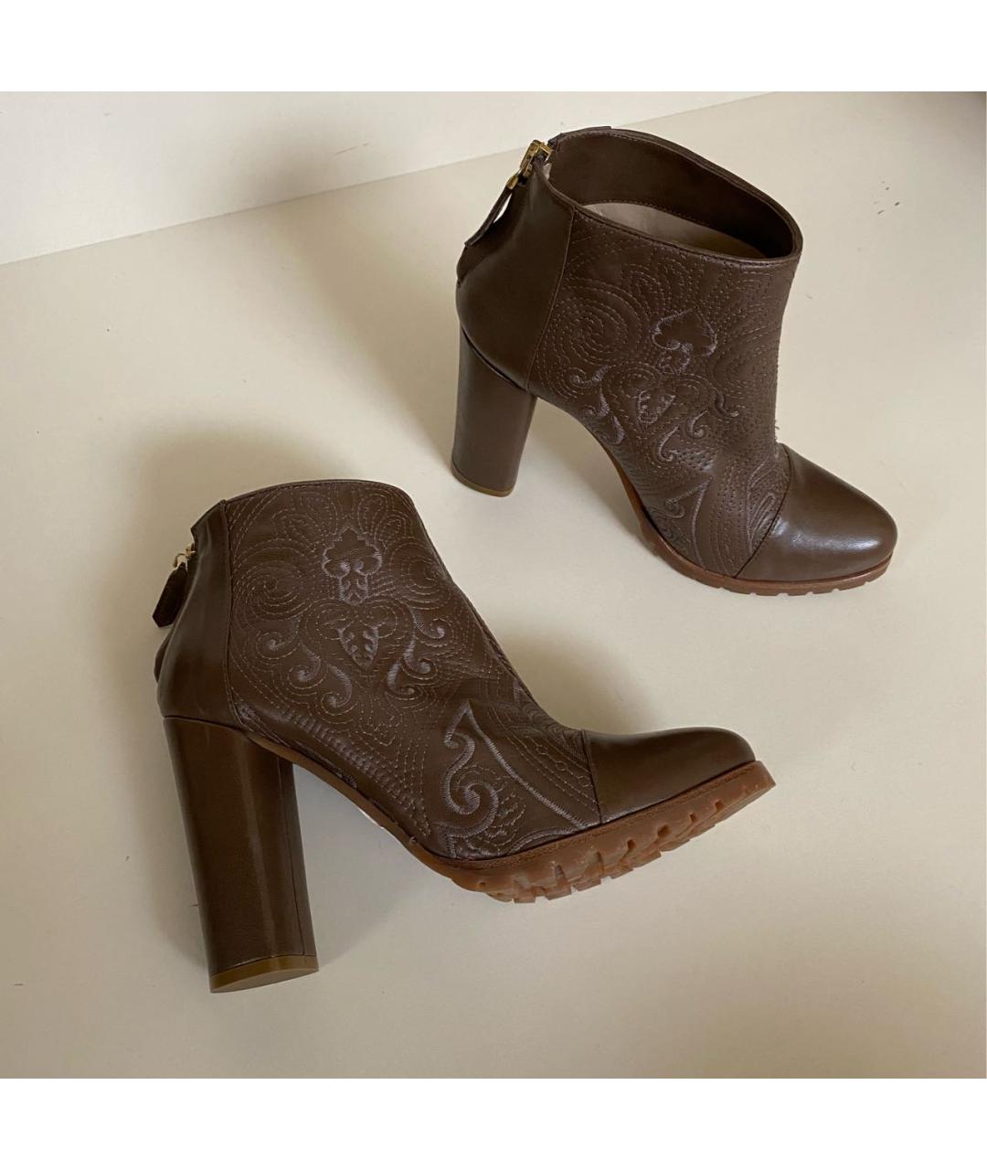ETRO Коричневые кожаные ботильоны, фото 6