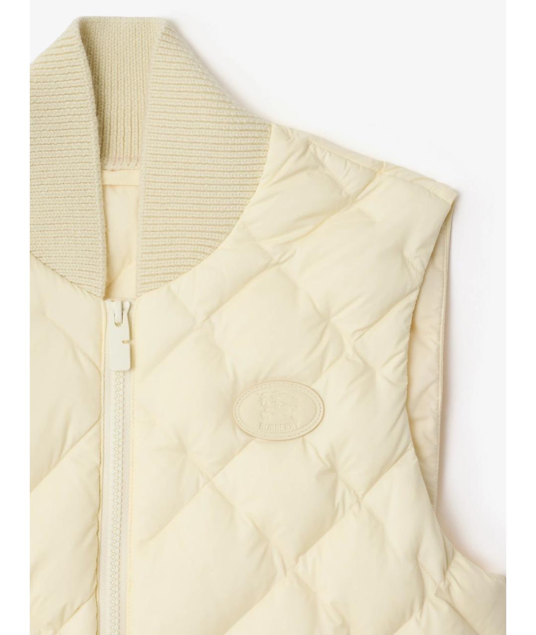 BURBERRY Белый полиамидовый жилет, фото 4