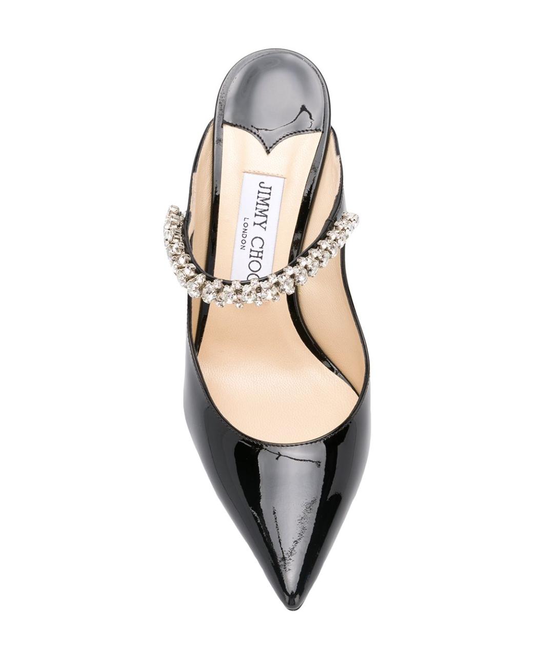 JIMMY CHOO Черные мюли из лакированной кожи, фото 4