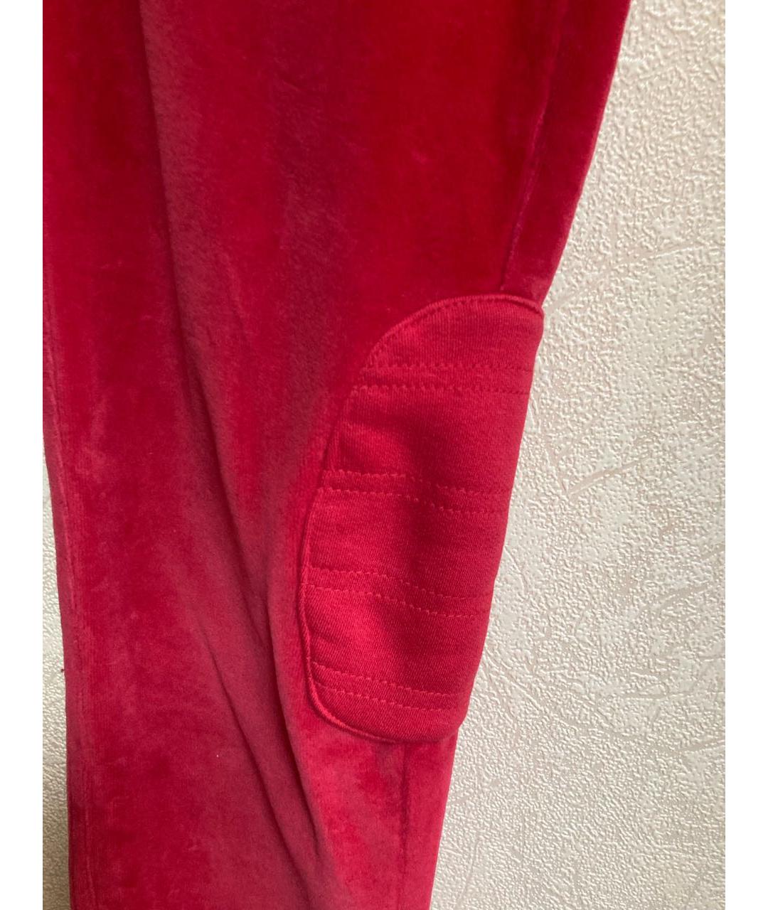 ARMANI JEANS Красные хлопко-эластановые брюки узкие, фото 4