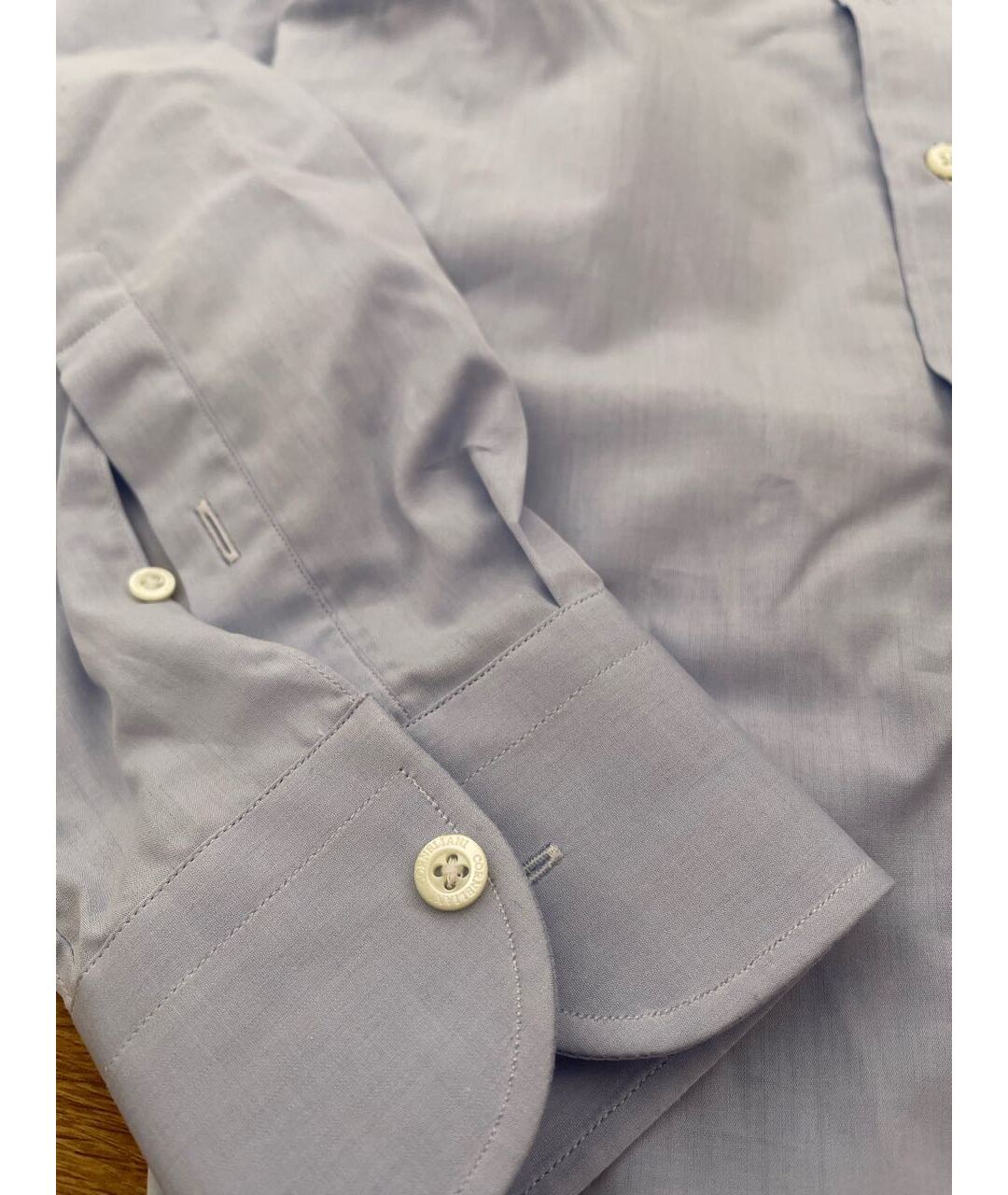 CORNELIANI Голубая хлопковая классическая рубашка, фото 7