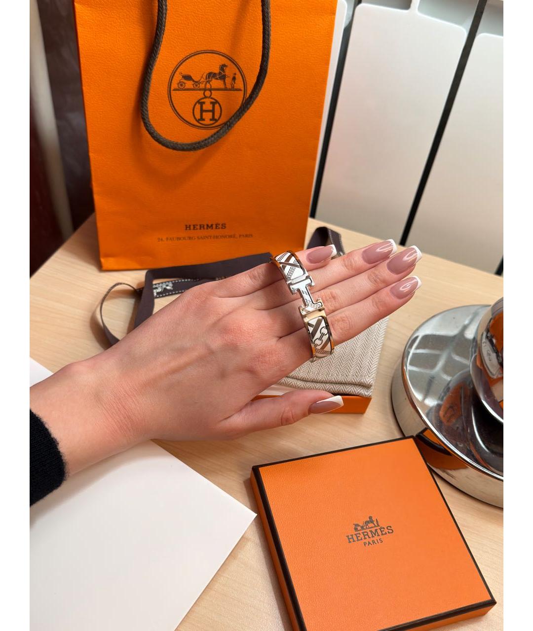 HERMES Серебрянный браслет, фото 3